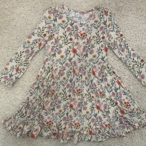 Posh Peanut Floral Long-Sleeve Twirl Dress